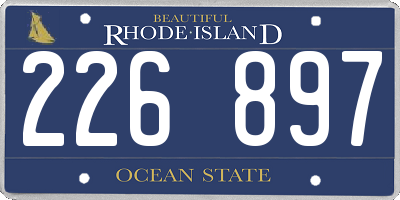 RI license plate 226897