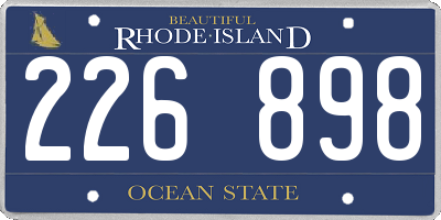 RI license plate 226898