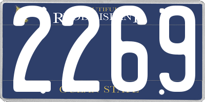 RI license plate 2269