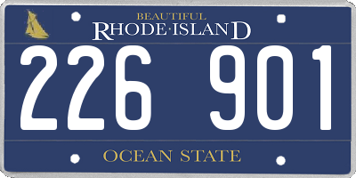 RI license plate 226901
