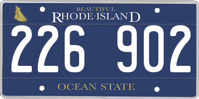 RI license plate 226902