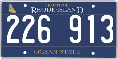 RI license plate 226913