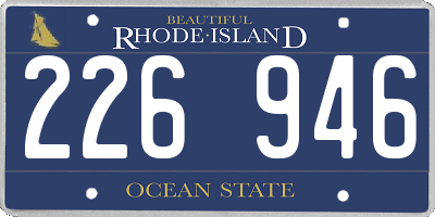 RI license plate 226946