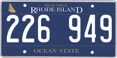 RI license plate 226949