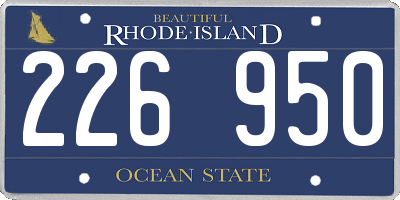 RI license plate 226950