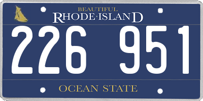 RI license plate 226951