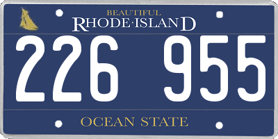 RI license plate 226955