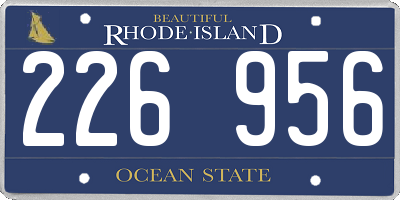 RI license plate 226956