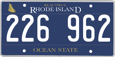 RI license plate 226962