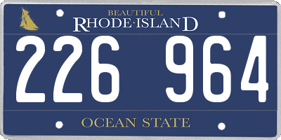 RI license plate 226964