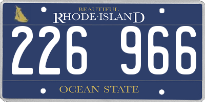 RI license plate 226966