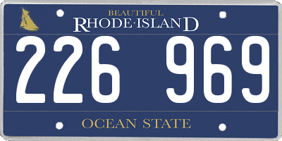 RI license plate 226969