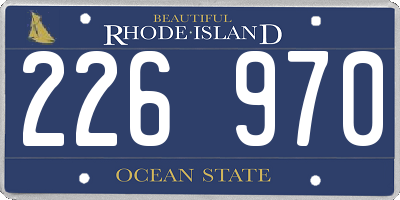 RI license plate 226970