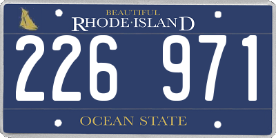 RI license plate 226971