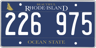 RI license plate 226975