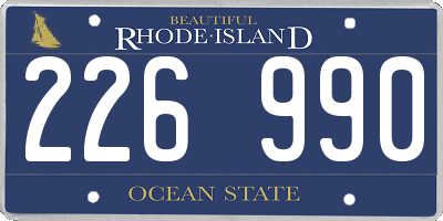 RI license plate 226990
