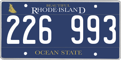 RI license plate 226993