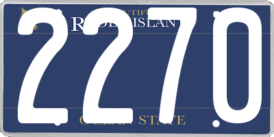 RI license plate 2270
