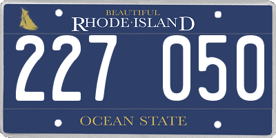 RI license plate 227050