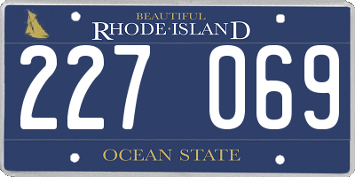 RI license plate 227069