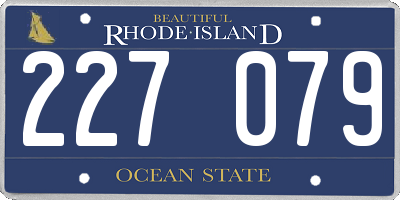 RI license plate 227079