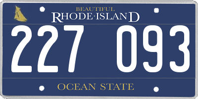 RI license plate 227093