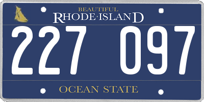 RI license plate 227097