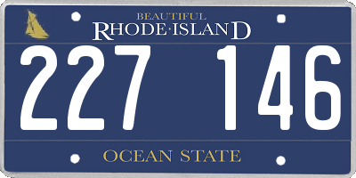 RI license plate 227146