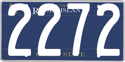 RI license plate 2272