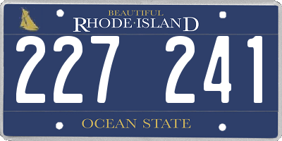 RI license plate 227241