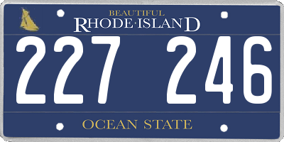 RI license plate 227246