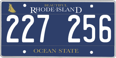 RI license plate 227256