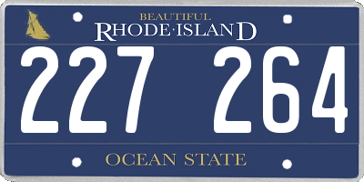 RI license plate 227264