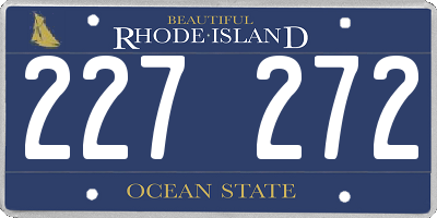 RI license plate 227272