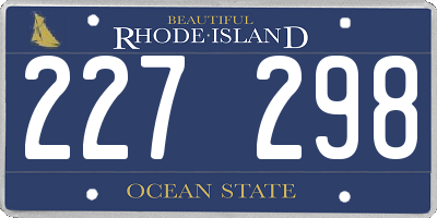 RI license plate 227298