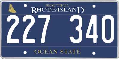 RI license plate 227340