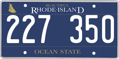RI license plate 227350