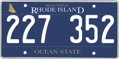 RI license plate 227352