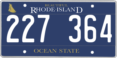 RI license plate 227364