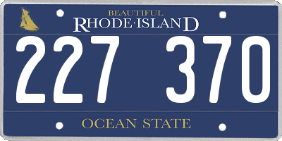 RI license plate 227370