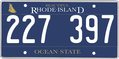 RI license plate 227397