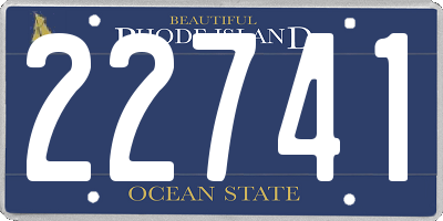 RI license plate 22741
