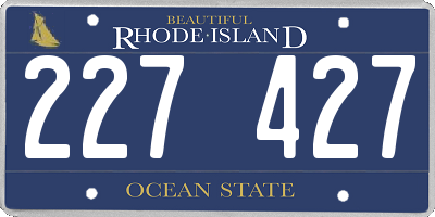 RI license plate 227427