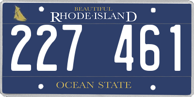 RI license plate 227461
