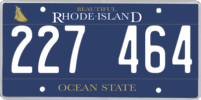 RI license plate 227464
