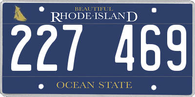 RI license plate 227469