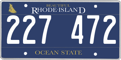 RI license plate 227472