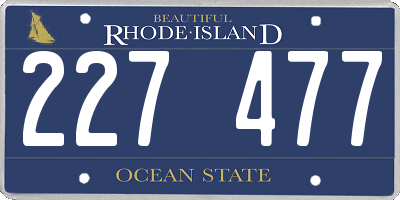 RI license plate 227477