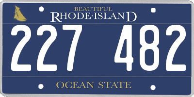 RI license plate 227482