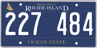 RI license plate 227484